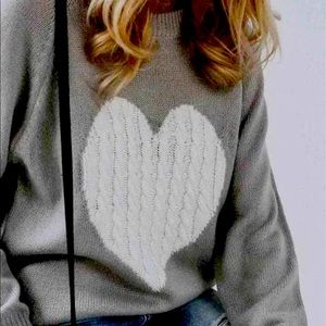 Heart Patchwork Knit Sweater